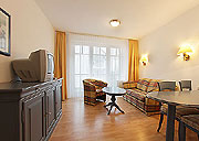 Das gemütliche Wohnzimmer der Ferienwohnung in Binz auf Rügen